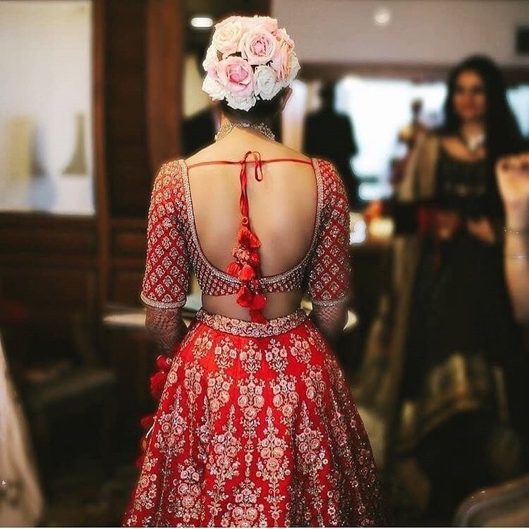 Fancy Dori Designs Your Wedding Blouse red
