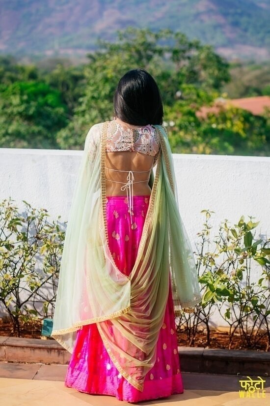 back design for wedding saree