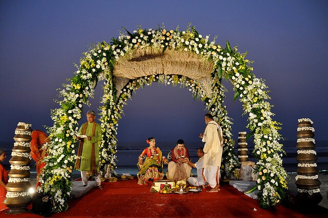 Indian beach wedding
