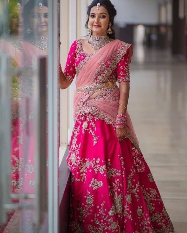 12 Trending Half Sarees for Special Occasions - Candy Crow