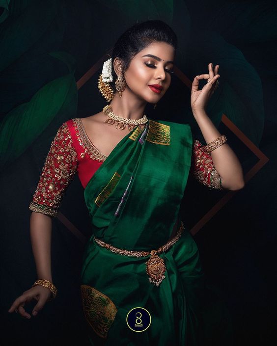 Blouse Designs For Green Silk Saree Candy Crow