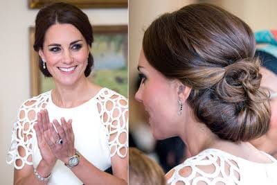  Kate Middleton  formal hair bun 
