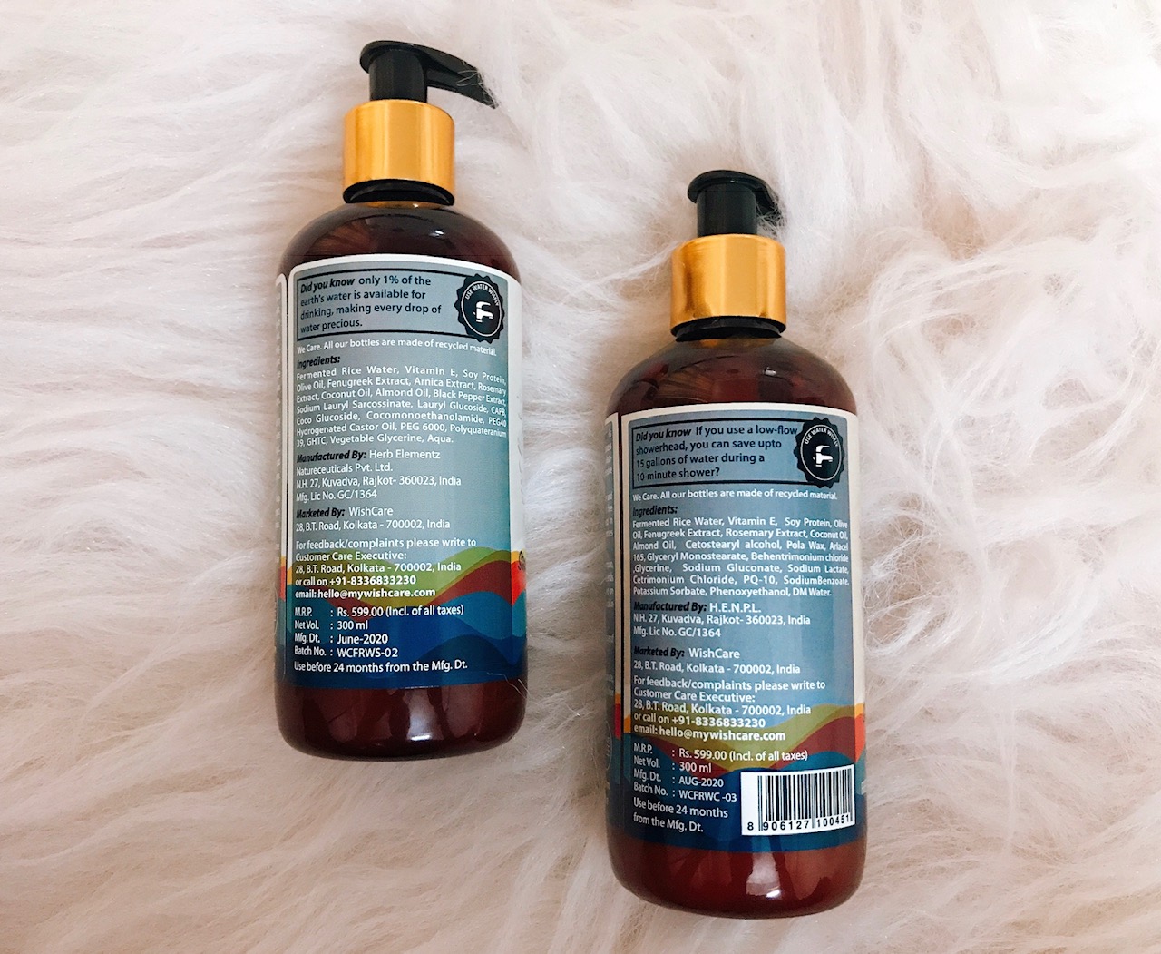 wishcare fermented rice shampoo conditioner oil review ingredients 