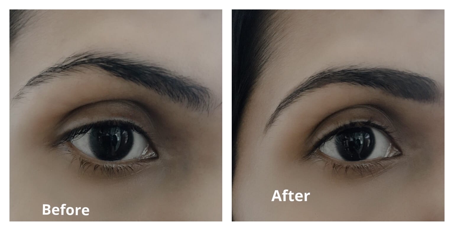 Nykaa Take A Brow Eyebrow Filler Review before and after