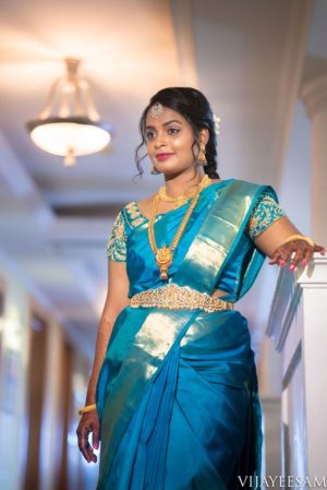 30 Blue Blouse Designs For Blue Silk Saree - Candy Crow