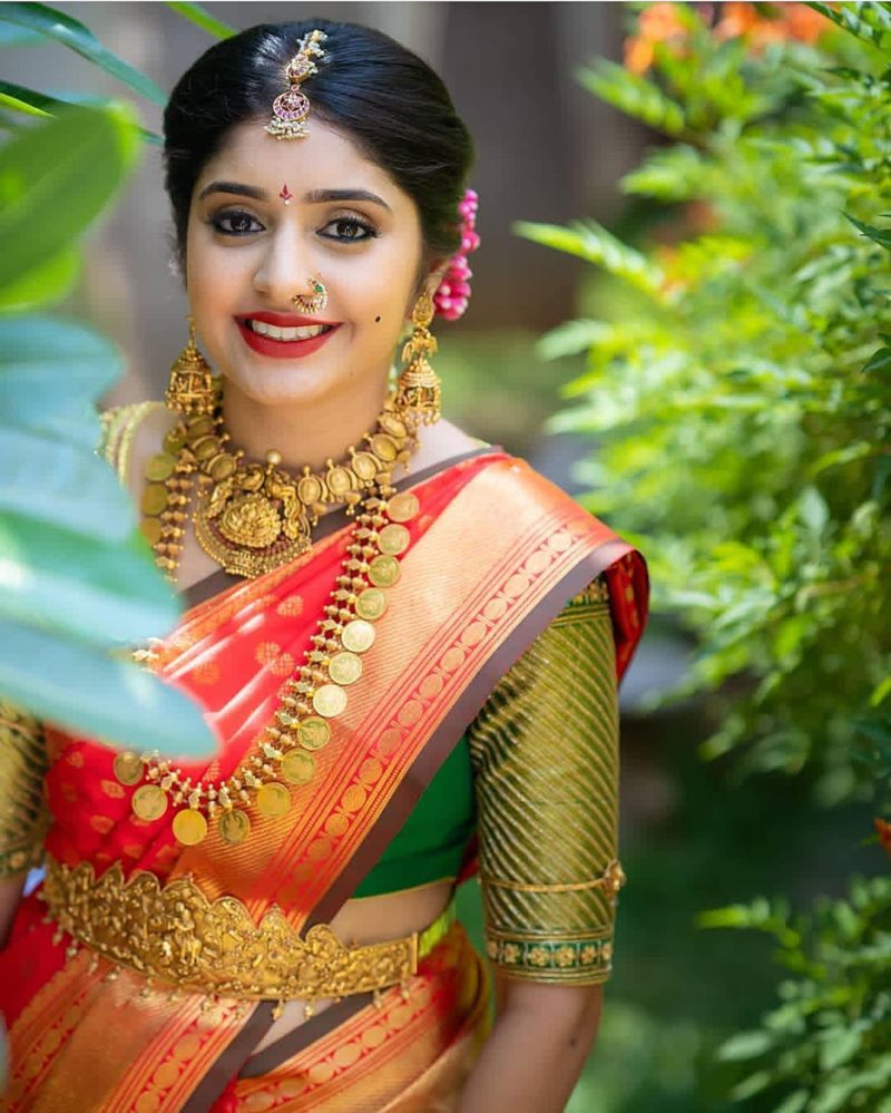 70 Red Silk Saree and Blouse Designs For Wedding - Candy Crow