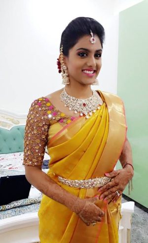 30 Blouse Designs For Yellow Silk Saree - Candy Crow
