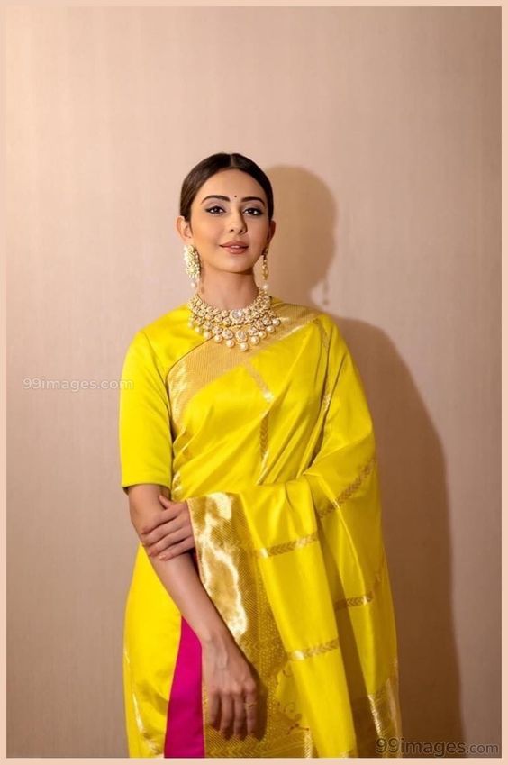 Blouse Designs For Yellow Silk Saree