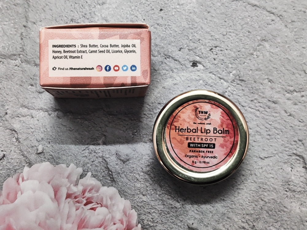 TNW Beetroot Lip Balm Review ingredients