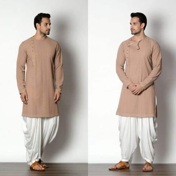 men kurtha dhothi pant