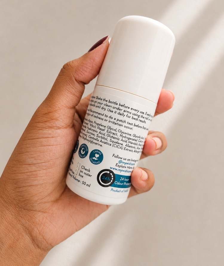 WishCare Underarm Roll-On Review ingredients